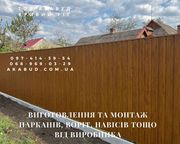 Изготовление и монтаж заборов,  ворот,  навесов от производителя